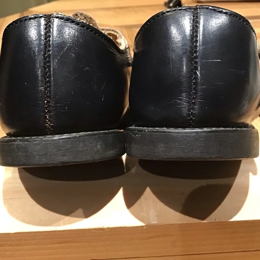 Vintage Buster Brown double t-strap Mary-Janes. Black size infant 4 - 4.5.